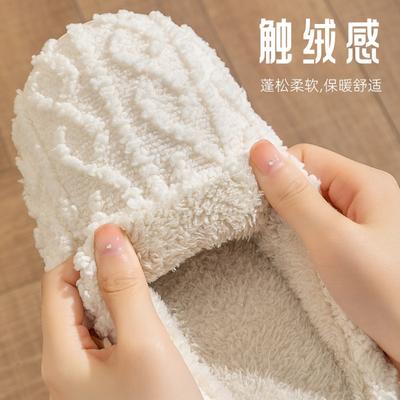 Осень и зима теплые толстоподошвенные плюшевые милые мультяшные хлопковые тапочки с медведем для пары, домашние комнатные утолщенные нескользящие хлопковые мопы