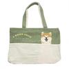 A4 Canvas Tote Bag with Cat and Dog Zipper Suitable for Carrying or As a Secondary Cat or Dog Prints, Horizontal, Closure, Lightweight, Bag, Design,