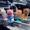 Anime Cute Animal Shaking Head Spring Toys Car Panel Dashboard Decoration PVC Car Ornament Doll Auto Interior Accessories
