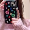 Корейский милый эпоксидный блестящий чехол с сердечком и бриллиантами для Iphone 14 13 12 11 Pro Max Y2k, противоударный мягкий чехол с драгоценными камнями