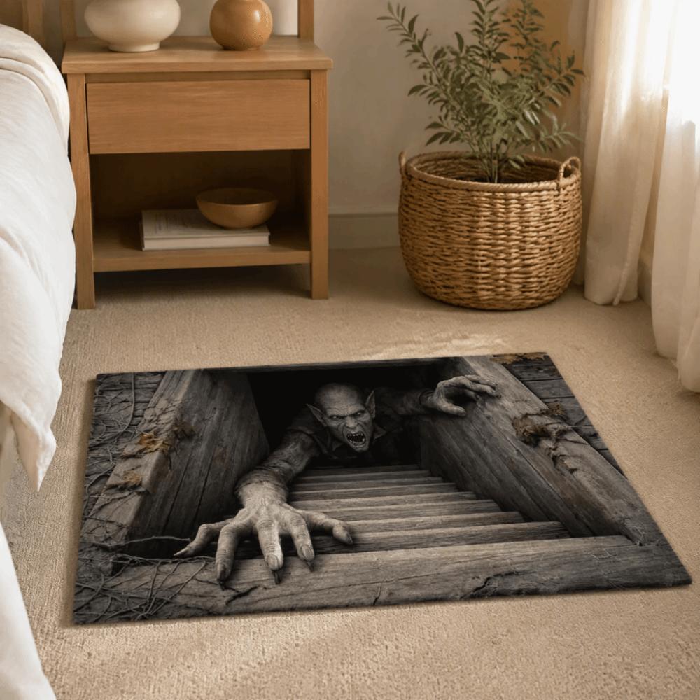 Halloween Doormat Non-Slip Home Floor Mat Scary Bathroom Carpet Bedroom
