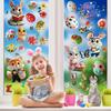 9 Sheets Summer Window Clings Stickers Double-Sided Window Decals Tropical Flamingo Green Plants Coconut Tree Designs Summer Hawaii Colorful Flower