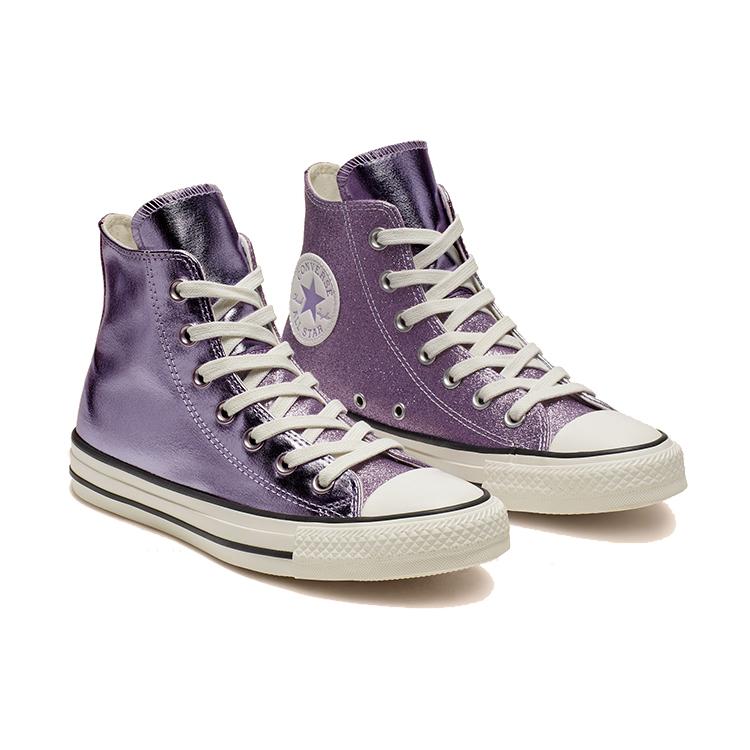 Converse Кеды Chuck Taylor All Star Блестящие Металлик Высокие Фиолетовые Женские 564852C