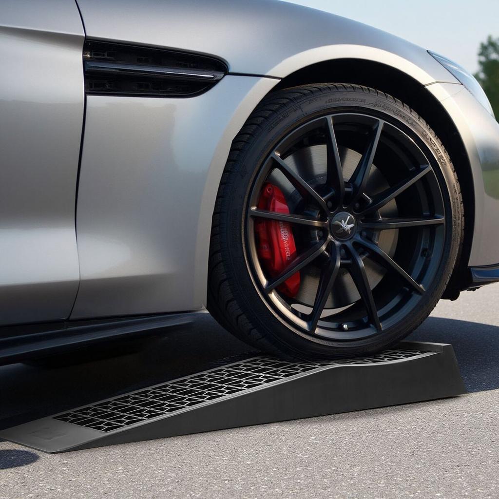 Car Ramps, 2 PCS 9072 kg GVW Capacity, 65 mm Lift Height, Portable Low Profile Car Service Ramps for Home Garage Maintenance & Oil Changes, Heavy Duty