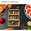 3Tier Bamboo Drawer Spice Rack Wooden Kitchen Cabinet Spice Organizer Spice Jar Holder Medicine Health Care Vitamin Bottles Sto