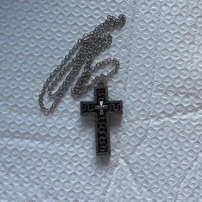 Изысканное двухслойное ожерелье-подвеска в форме креста и змеи для мужчин и женщин, персонализированное панк-ожерелье, ювелирные аксессуары, подарки