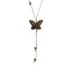 New Chinese Zen butterfly pendant necklace women's light luxury design sweater chain simple item decoration