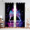 E-Sports Room Curtains Cool Game Handle Printed Curtains Dark Cool Rod Pocket Game Room Living Room Decoration Can Be Customized