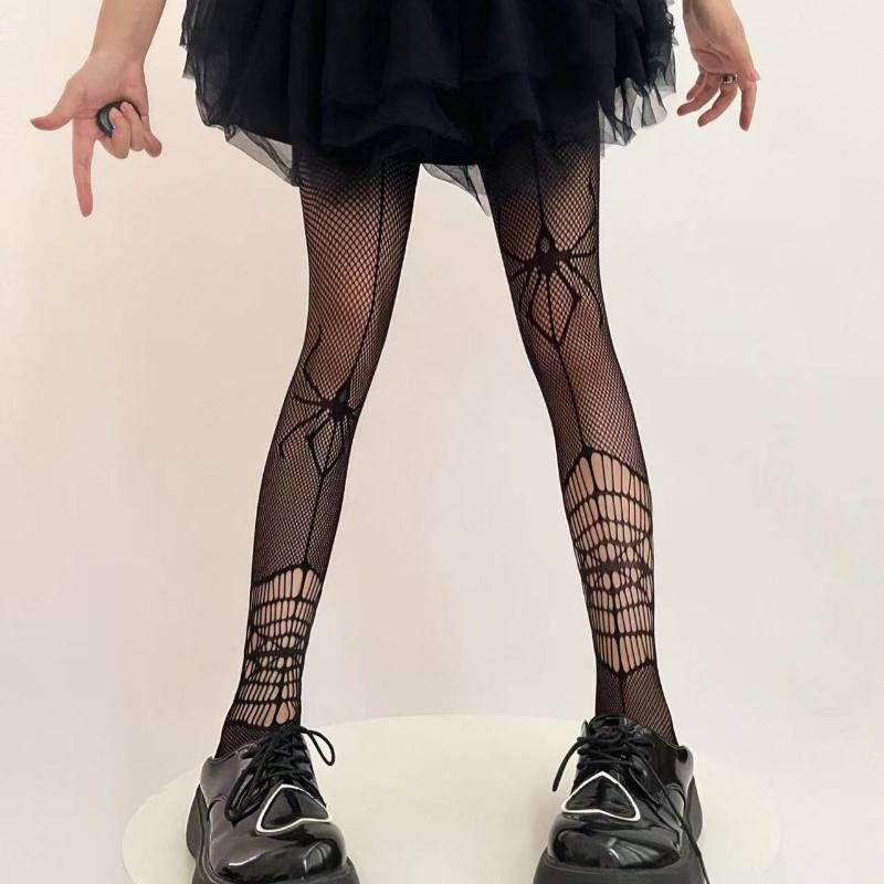 New Spider Tights Skull Mystery Long Fishnet Body Stockings Fish Net Pantyhose Gothic Fishnet Pantyhose Ladies Gifts Sexy Tights