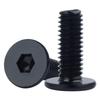 Шестигранные винты с плоской головкой из нержавеющей стали 304 с черным цинковым покрытием M2-M8