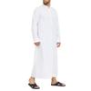 Muslim Men Jubba Thobe Solid 2024 Long Sleeve Thin Robes Kaftan Stand Collar Islamic Arabic Fashion Men Caftan S-3XL