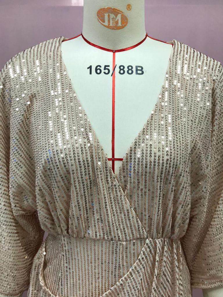 Женский комбинезон с глубоким V-образным вырезом и открытой спиной в европейском и американском стиле 2025 года 