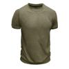 Men's Short Sleeved Knitted T-shirt Top With Round Neck Ribbed Pullover