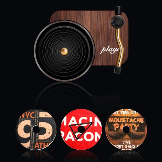 Автомобильный освежитель воздуха, диффузор аромата, фонограф, проигрыватель пластинок, дизайн, эффективная циркуляция воздуха, клипса, ароматный декор для салона автомобиля