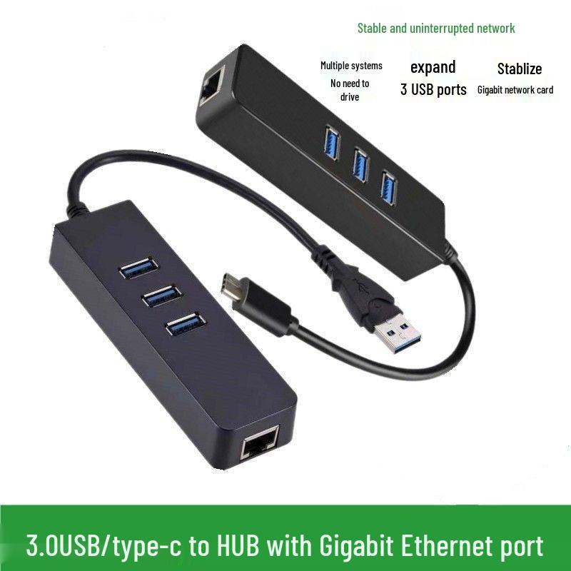 USB-концентратор-разветвитель USB 3.0 с портом RJ45 Gigabit Ethernet Type-C для цифровых аксессуаров