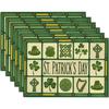 4/6pcs Celtic Cross Shamrocks Harp St. Patrick'S Day Placemats, 12X18 Inch Lucky Irish Spring Table Mats for Party Kitchen Dining Decoration