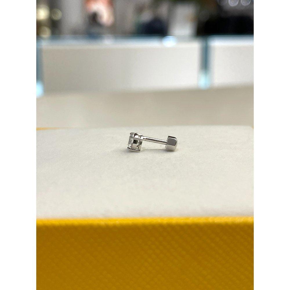 Roseedor Fepr-B-1824W White CZ 0.2Ct 14K Piercing 252300171