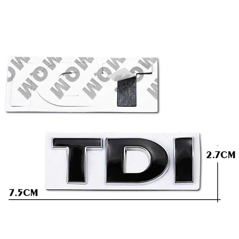 BRP1 For VOLKSWAGEN VW GTI 1Pcs 3D Metal Sticker TDI Logos Badge Car Body Trunk Decal For VW Polo T5 Golf Passat GTD GTI CC Magotan A oq2