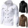 Мужская зимняя куртка Новая мода Хлопковая Зимняя Уличная Мужская Спортивная одежда Мужской Флисовый Свитер Воротник Воротник Приталенная Спортивная одежда