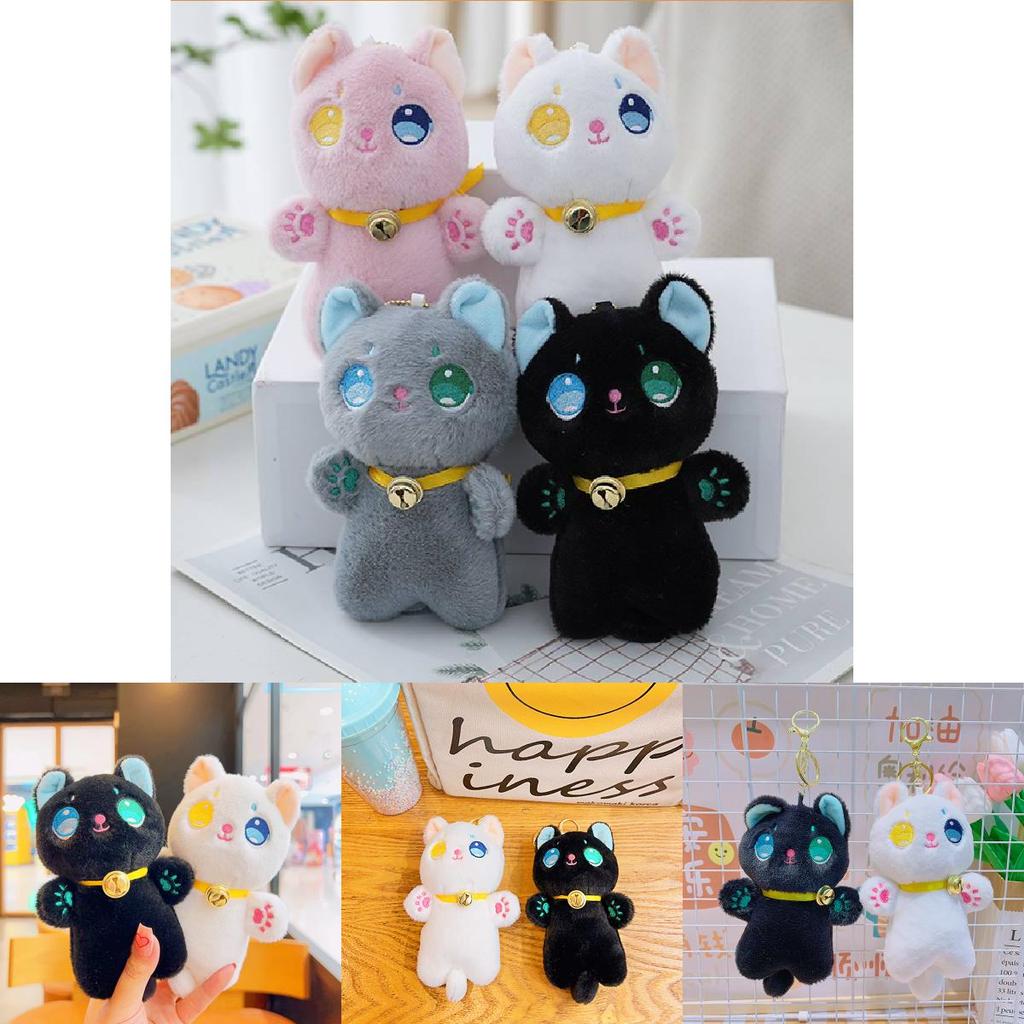 Adorable Plush Cat Keychain Soft Stuffed Animal Figure Cute Bag Charm Doll