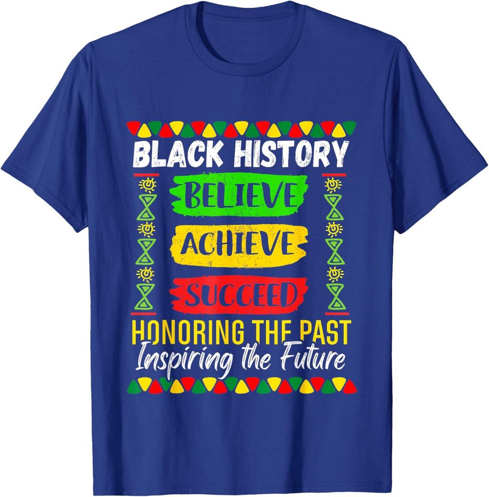 Black History Month Believe Achieve Succeed Africa Unisex T-Shirt