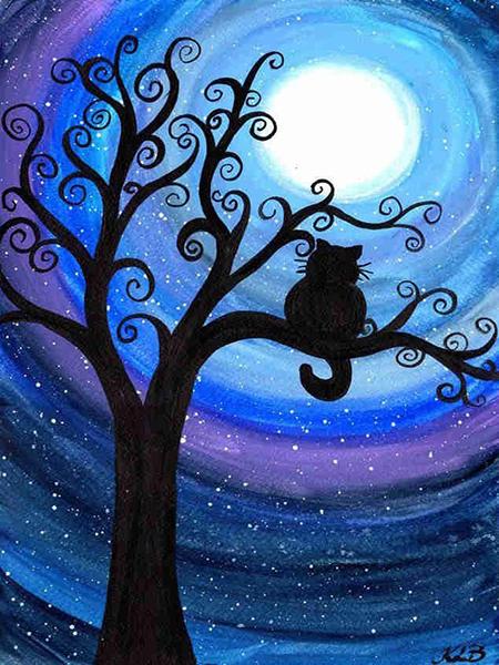 Tree Diamond Diamond Scenery Embroidery Painting Full Round Landscape Picture Of Rhinestone Mosaic Flowers Decor Home