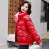 Зимняя свободная куртка с хлопковым наполнителем, не требующая стирки, блестящая пуховая короткая женская хлопковая куртка