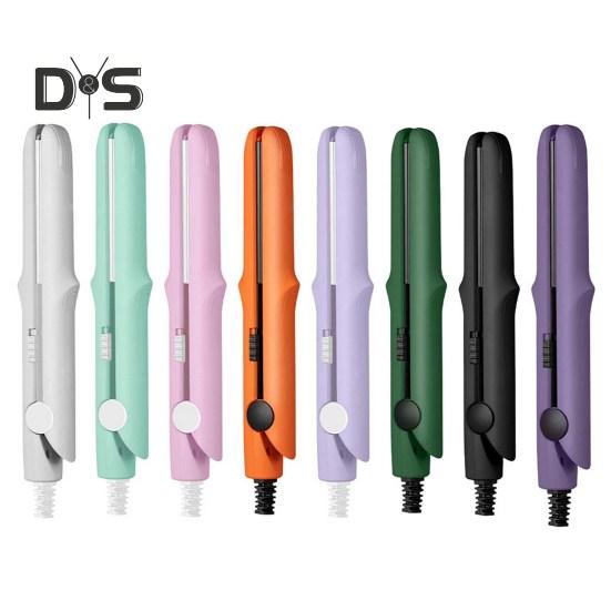 Мини-щипцы для завивки двойного назначения 2-в-1, плойка, выпрямитель для волос, щипцы для завивки, быстрый нагрев, портативный, для путешествий, для женщин, для коротких и длинных волос, укладка