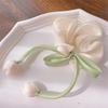 Cloth Tulip Ribbon Hair Ring Hair Tie Flower Hair Claw Exquisite Bowknot Hair Clip  Girl