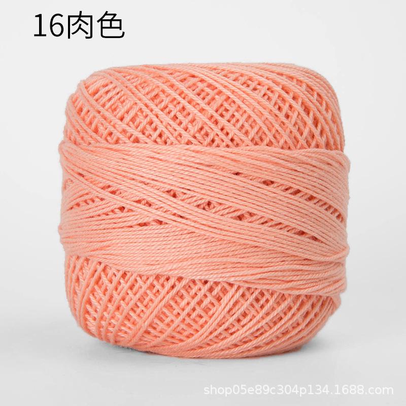 50 г/рулон Чистая хлопковая кружевная нить DIY Рукоделие Сумка Летняя шляпа Крючком Цветы Хлопковая нить 50 цветов