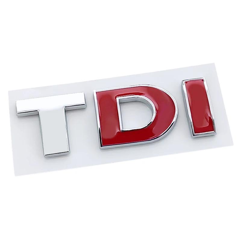 SVLHP1 3D ABS Black Logo TDI Emblem Car Trunk Badge For VW Passat Jetta Touareg Tiguan Touran Golf 4 5 6 Caddy TDI Sticker Accessories