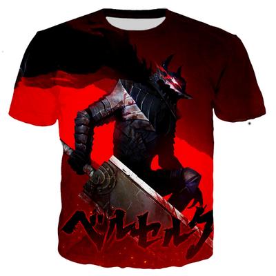 Мужская футболка Berserk с 3D принтом, модная повседневная футболка в стиле Харадзюку, уличная одежда, негабаритные топы