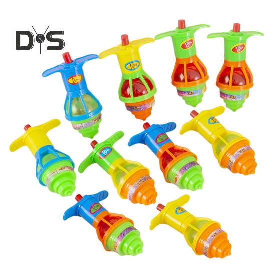 5/10/20Pcs LED Light-Up Spinning Top Battery Operated Educational Kids Flashing Plastic Spinning Top Toy Toddlers Boys Girls Gift Party Favors