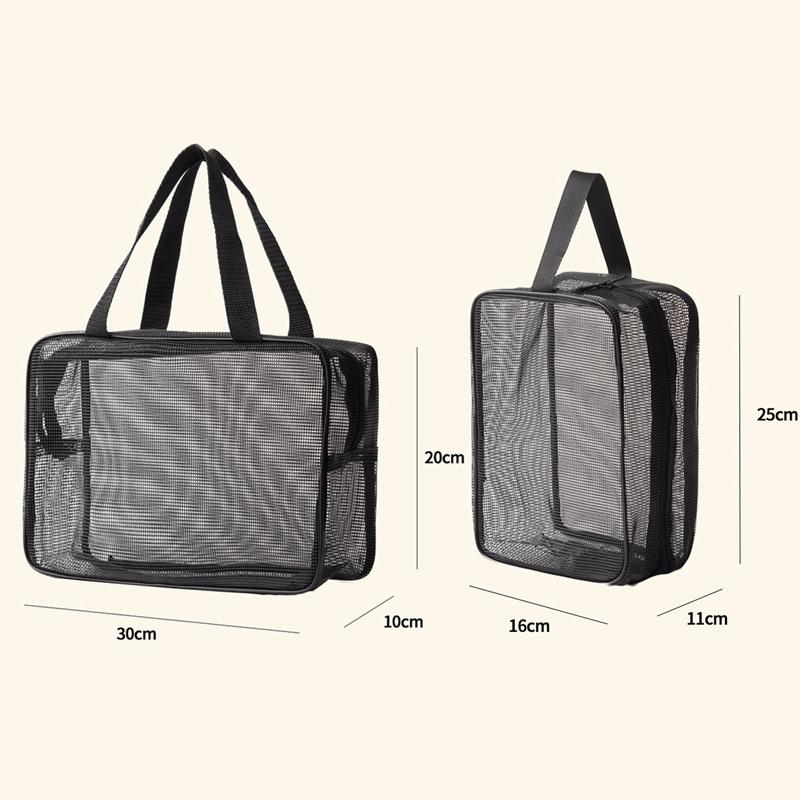Mesh Shower Caddy Tote Bag Cosmetic Makeup Storage Bag Multifunctional Shower Bag Large Capacity Portable Toiletry Organizer