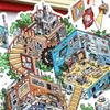 Серия «Открыто сегодня» Миниатюрная наклейка с пейзажем DIY ПЭТ наклейка «Сцена в хижине» Мультяшная 3D наклейка с пейзажем для снятия стресса Подарок