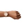 Fossil Jacqueline Трехстрелочные часы с датой из нержавеющей стали, с покрытием цвета розового золота