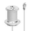 Скрытая встраиваемая круглая розетка с портом для зарядки USB A и Type C 18 В, вырез 50 мм, безопасная для домашнего офиса