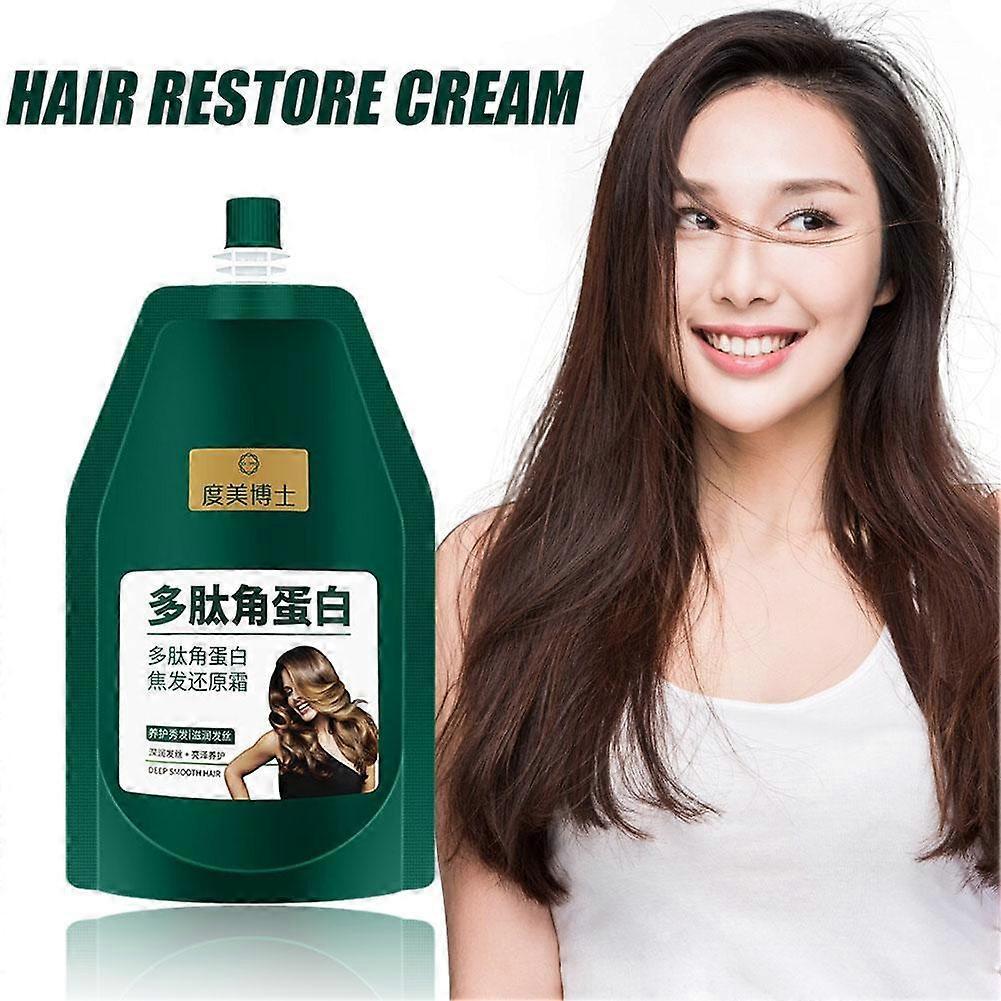 Hair Restore Cream Peptide Keratin Improves Dry Rough Smooth Hair