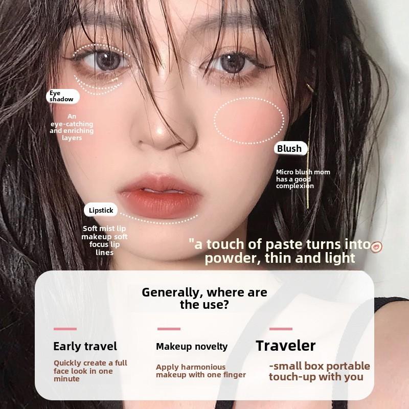 Кремовые румяна натуральные матовые осветляющие контурные румяна водостойкие стойкие фиксирующие ежедневная косметика для студентов модный макияж для женщин
