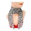 Женский шарф с леопардовым принтом, тонкий шифоновый шарф, легкий дышащий шарф в корейском стиле, дорожный аксессуар