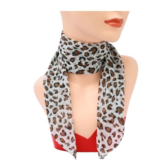 Женский шарф с леопардовым принтом, тонкий шифоновый шарф, легкий дышащий шарф в корейском стиле, дорожный аксессуар