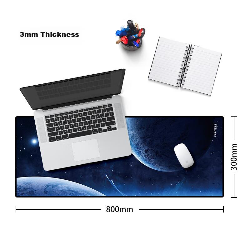 Mouse Pad, 800*300*3, Thick Extra-Large Computer Desk Pad, Precision Edge-Banded, for PUBG Gaming, Office And Gaming, Planet Version for Order Filler