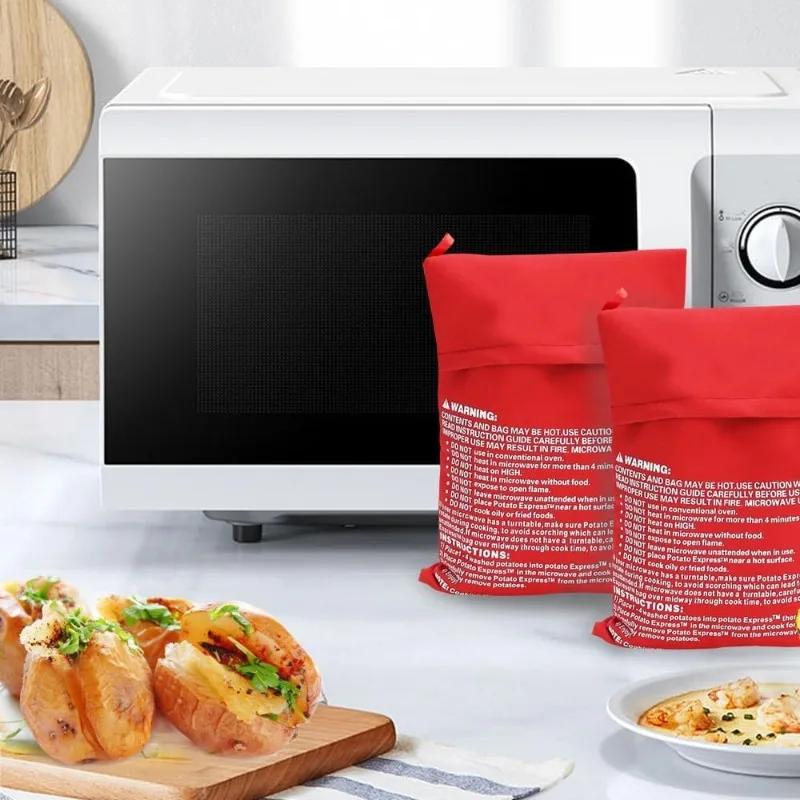 Мешок для картофеля в микроволновой печи Многоразовый мешок для приготовления картофеля в микроволновой печи Красный запеченный мешочек для картофеля в микроволновой печи Кухонные принадлежности Инструмент