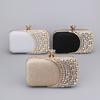Diamonds Evening Clutch Bag for Women Wedding Shoulder Bag Small Party Handbag with Metal Handle