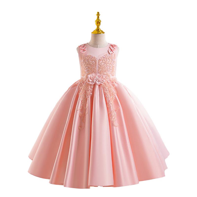 New Sleeveless Princess Dress for Kids - Flower Girl & Show Host Outfit
