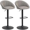 Set Of Two Relaxed Tub Bar Stools Grey