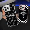 Высококлассный модный бренд J-Joops Чехол для телефона с логотипом Для iPhone 17 16 15 14 13 12 11 Pro Max Plus Цвет Серебристый Чехол