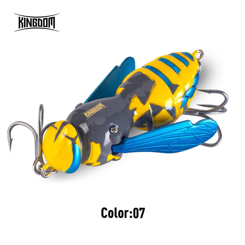 Kingdom Wasp Crawl Bait 4,2 г 40 мм 6,6 г 48 мм Плавающий Насекомое Бионические Воблеры Топвотерные Жесткие Приманки Для Окуня Карпа Щуки Рыбалки
