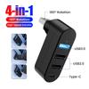 180° Поворотный 4-портовый Мульти USB 2.0 ХАБ USB 2.0 Множественный Расширитель Высокоскоростной Разветвитель Адаптер Для Ноутбука ПК Компьютерных Аксессуаров