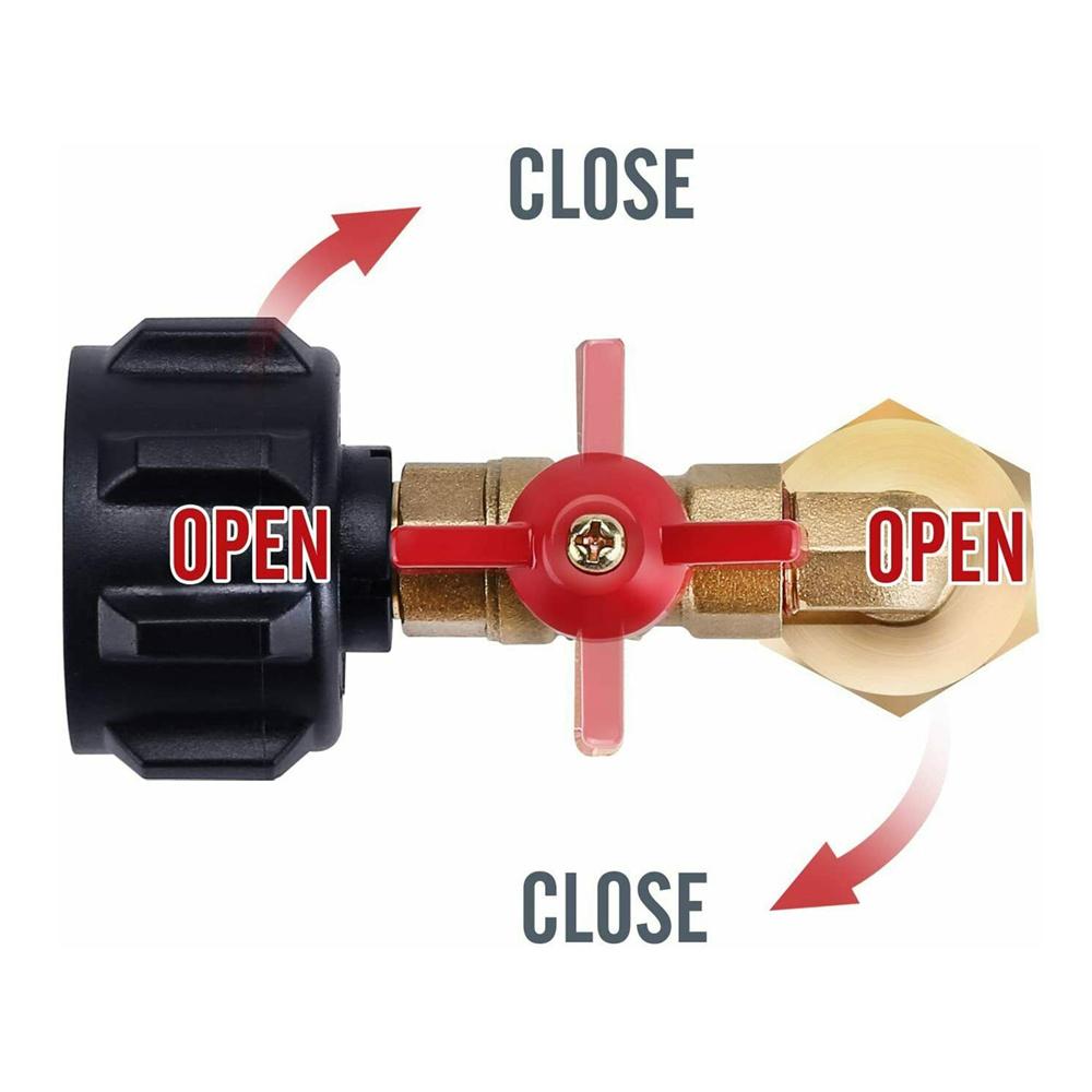QCC1 90-градусный адаптер-колено для заправки пропана под давлением и запорный кран 1 фунт